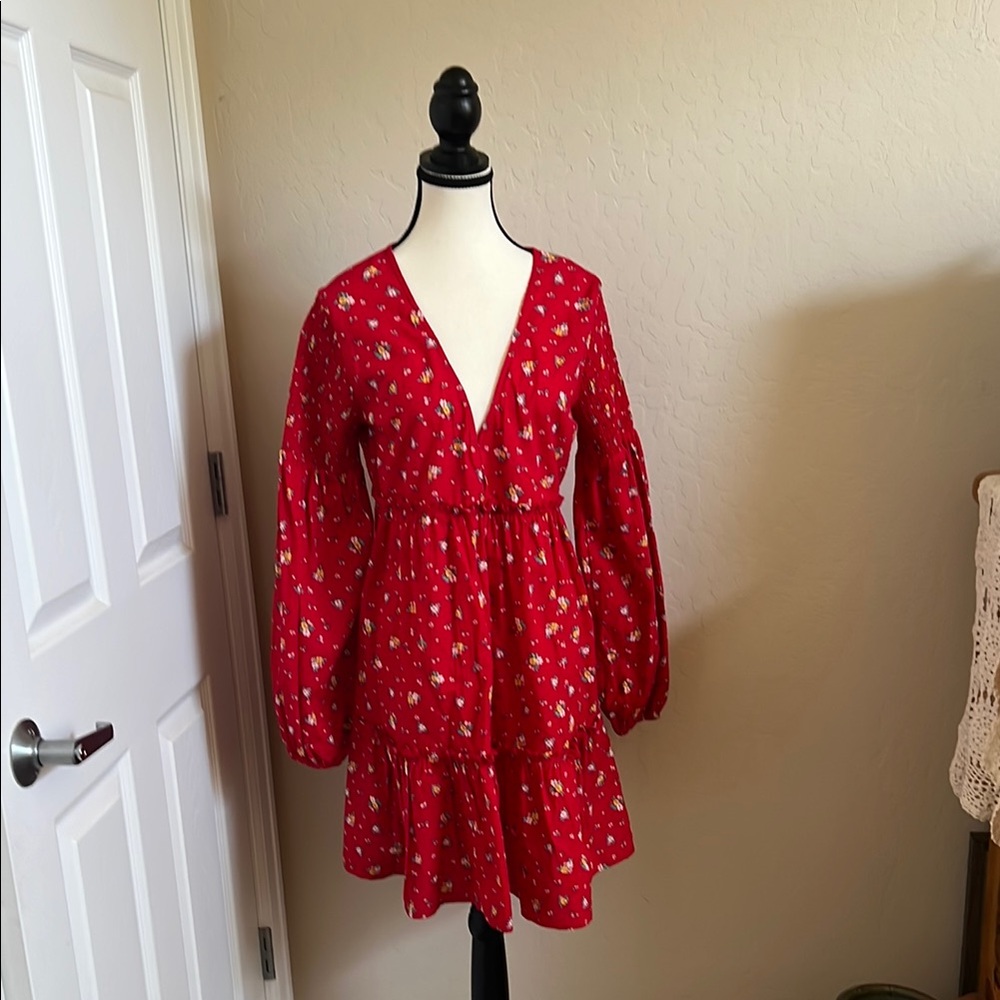 Wrangler Red Floral Mini Dress